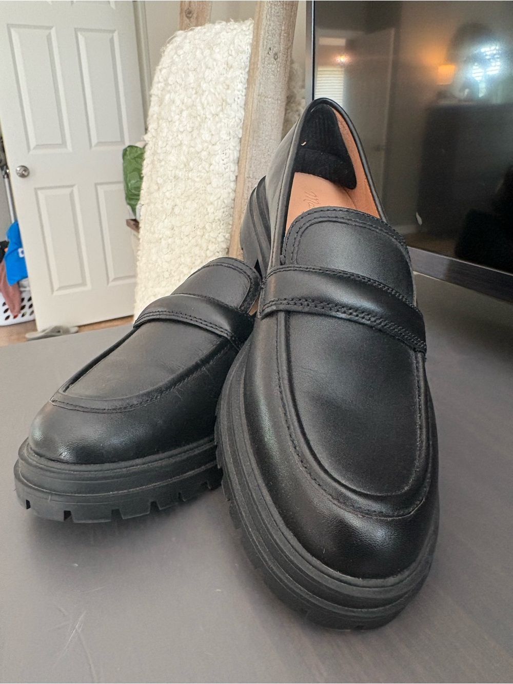 Madewell Black Leather Loafers